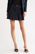 ALICE + OLIVIA Suzie Pleated Denim Miniskirt