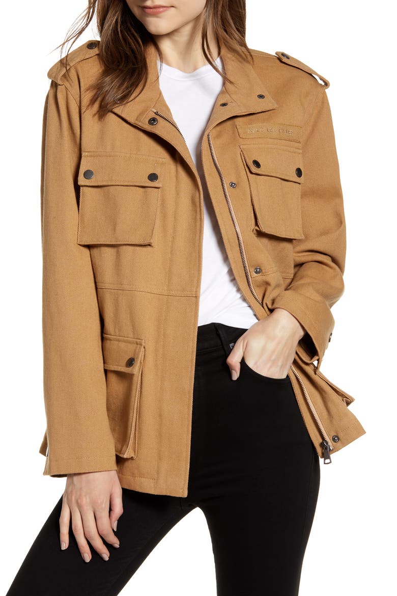 Cotton Twill Cargo Jacket, Main, color, TAN