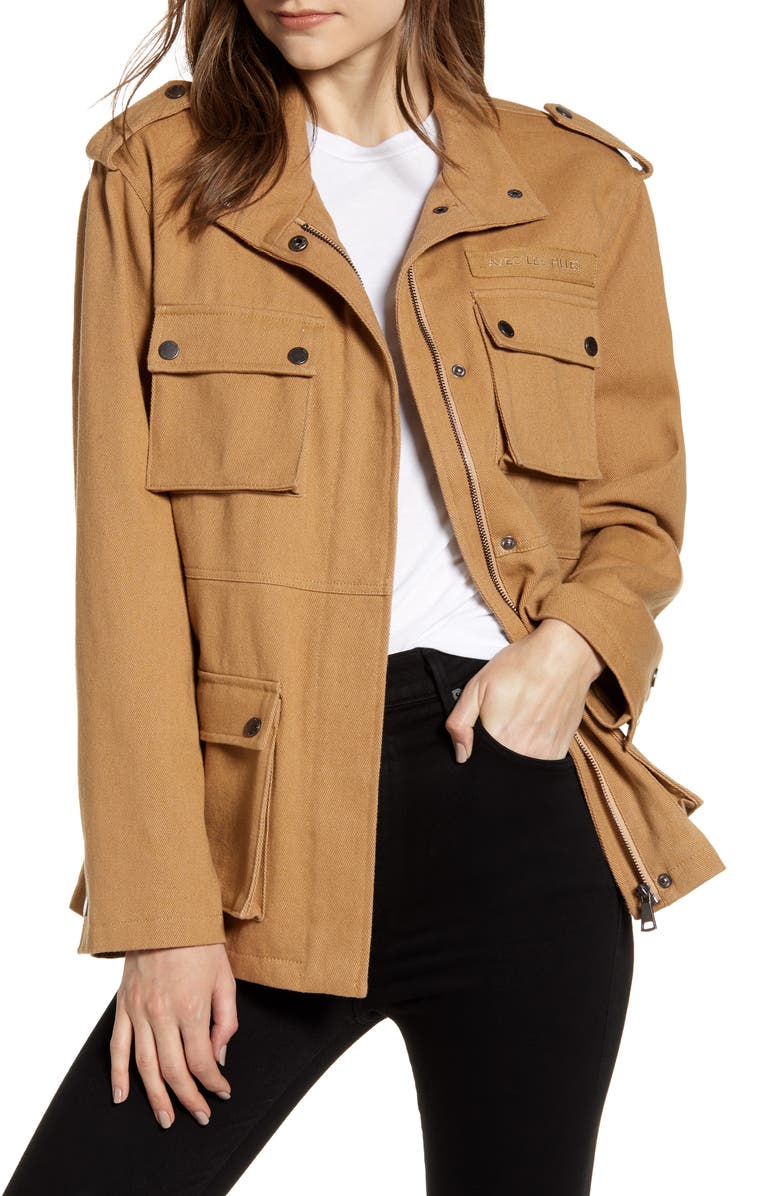 Avec Les Filles Cotton Twill Cargo Jacket, Main, color, 
