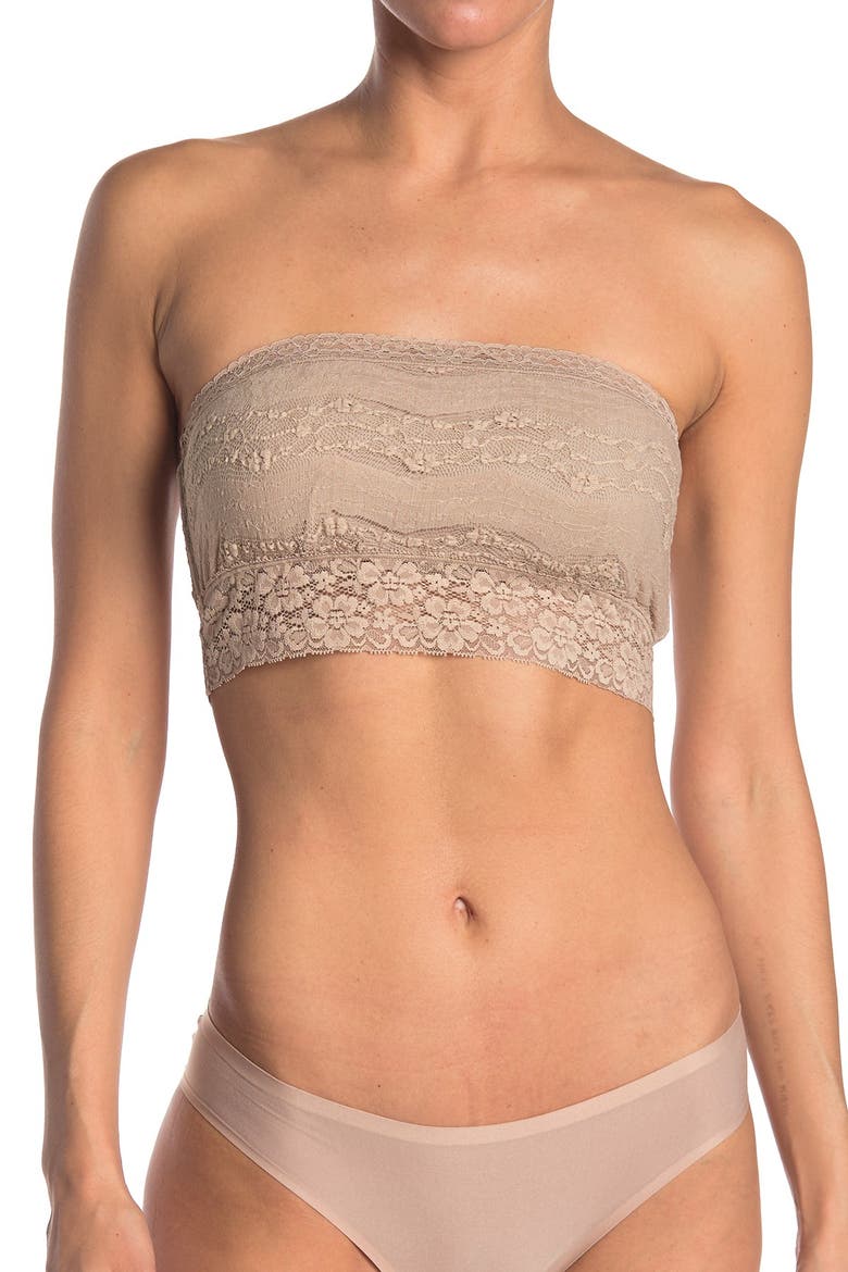 Intimately FP Lace Bandeau Bralette, Main, color, NUDE