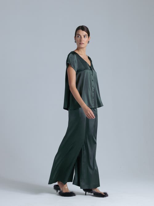 Alas Silk Short Sleeve Shirt In Gray