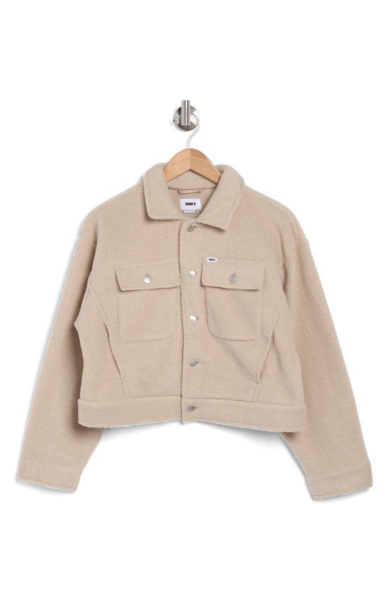 Obey Melanie Fleece Shirt Jacket, Main, color,
