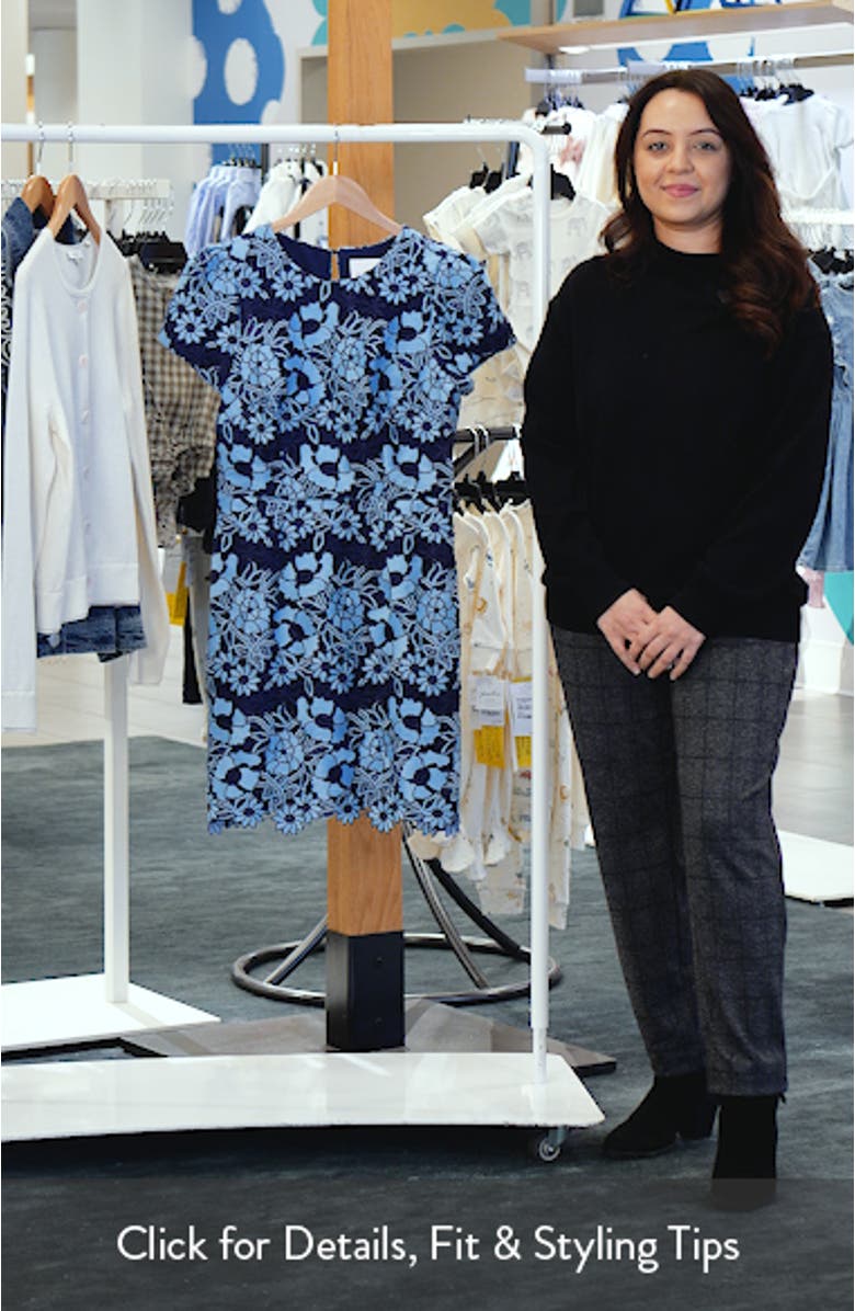 Floral Denim Embroidered Minidress, sales video thumbnail