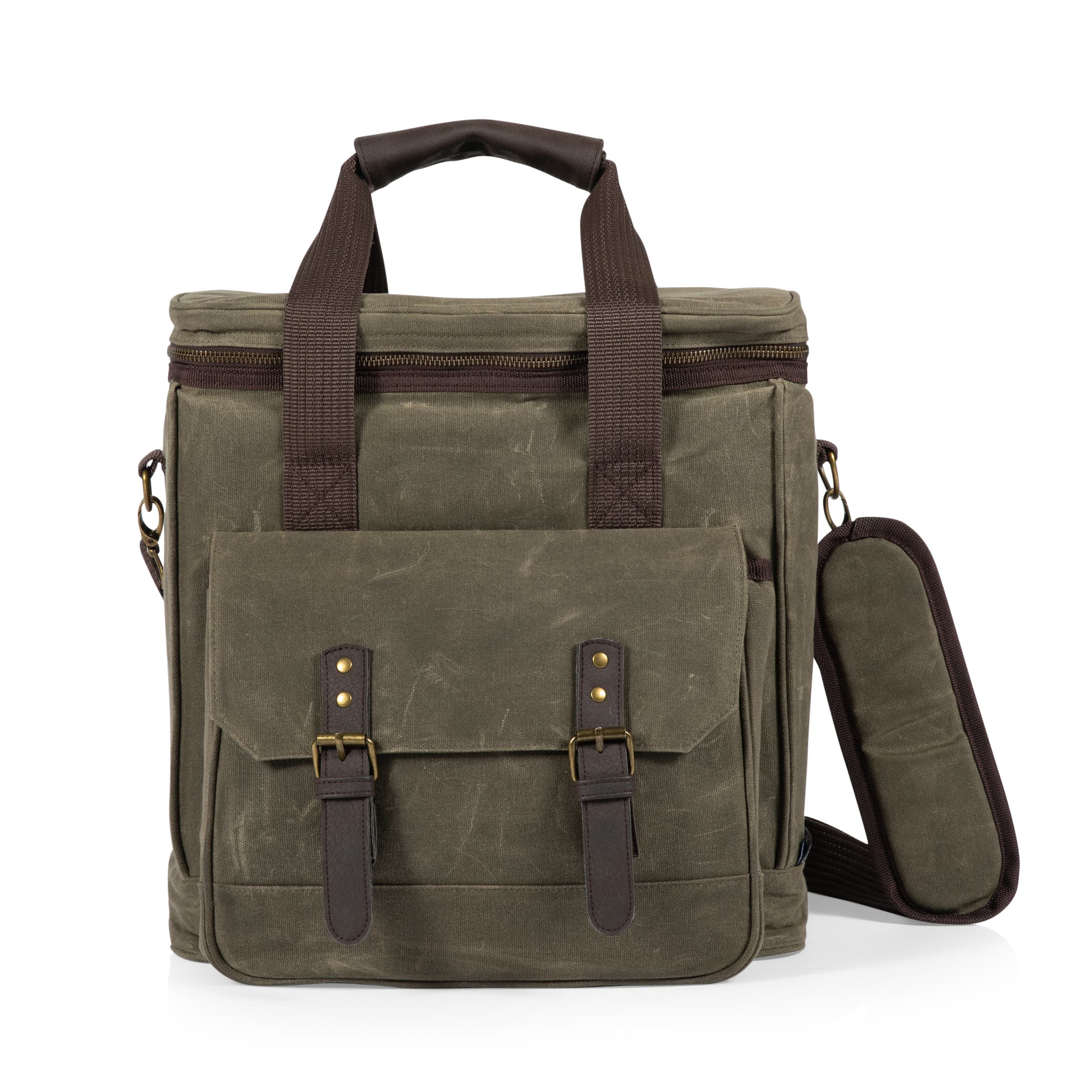 selected Khaki Green with Brown Accents