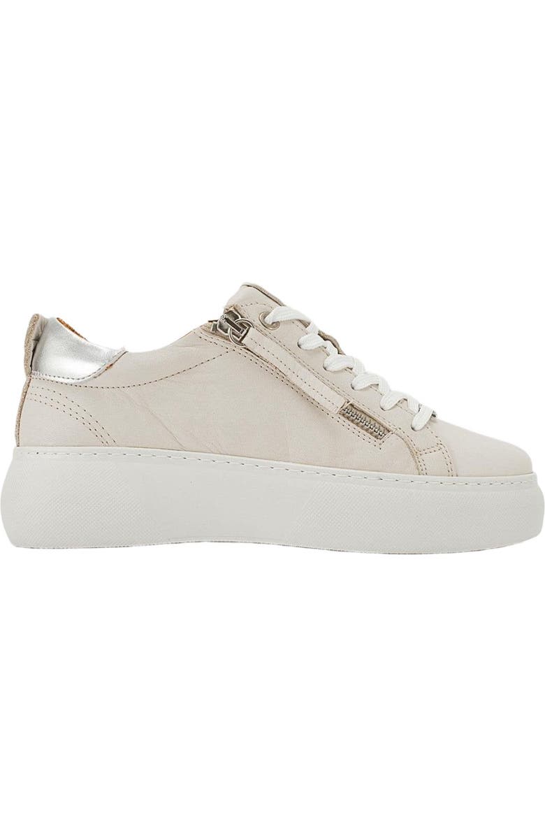 Forever & Always Shoes Allie Leather Zip Sneaker, Alternate, color, Beige Leather