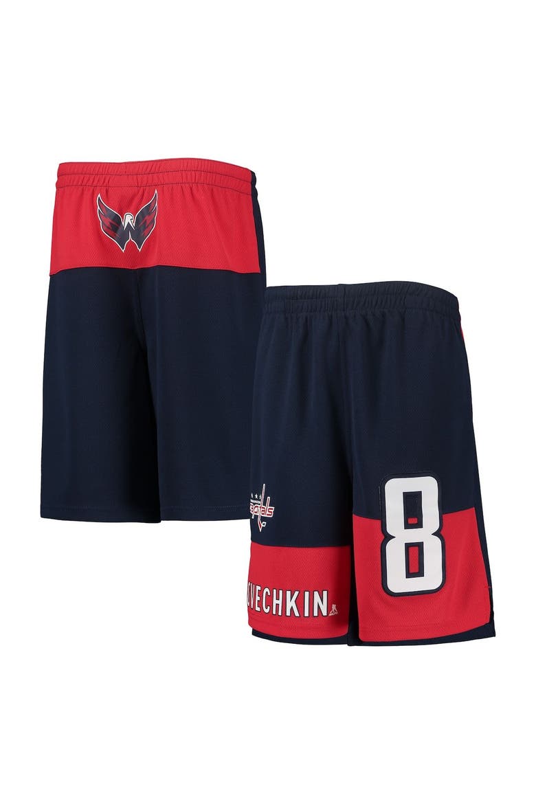 Youth Alexander Ovechkin Navy Washington Capitals Pandemonium Name & Number Shorts, Main, color, Navy