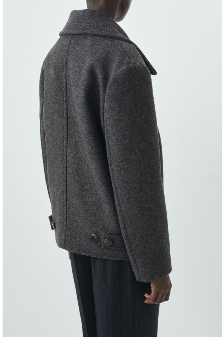 Selection Wool Blend Peacoat, Alternate, color, GRAY