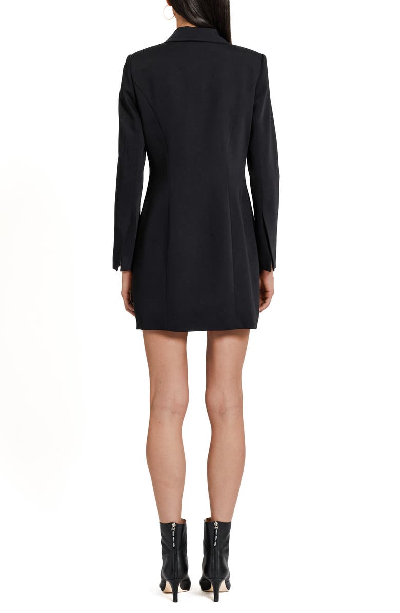 Amanda Uprichard Parnell Rosette Long Sleeve Blazer Dress, Alternate, color,