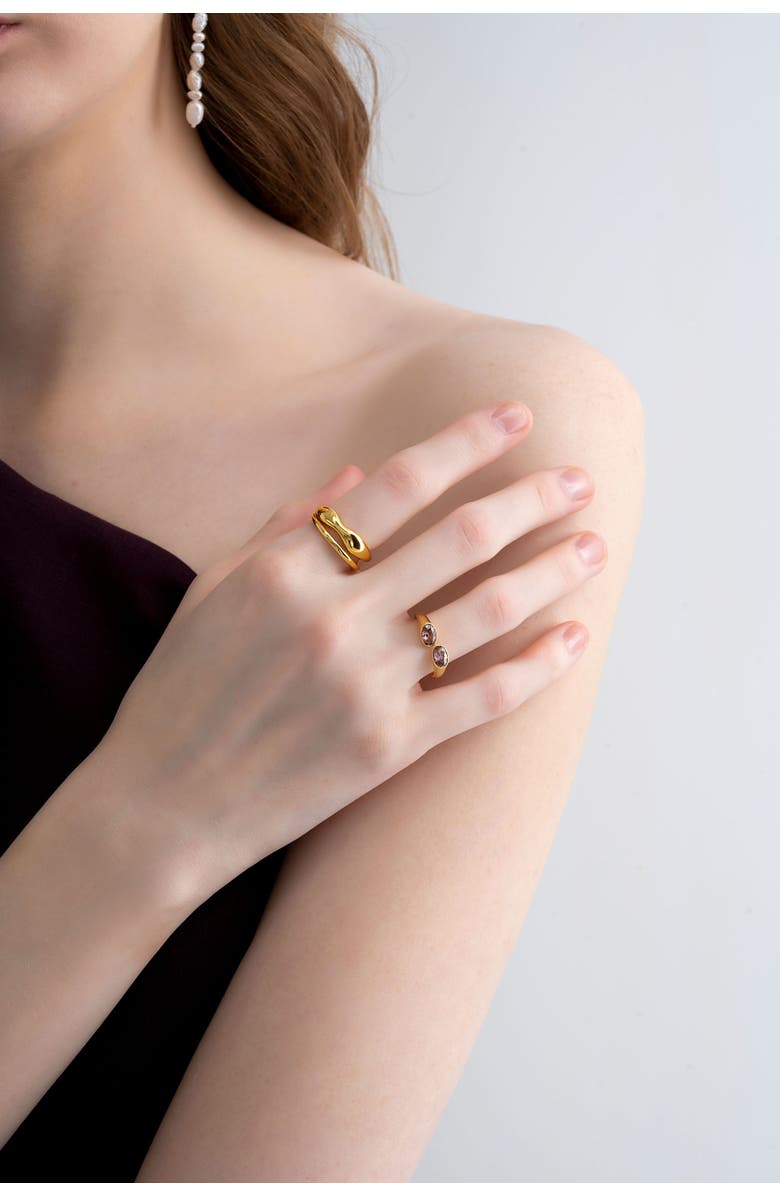 Zynnia Collective Open Duo Ring, Alternate, color, Gold