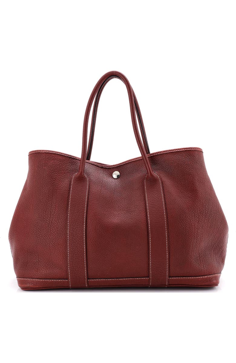 Pre-Owned Hermes Garden Party Tote Leather 36, Main, color, Rouge H