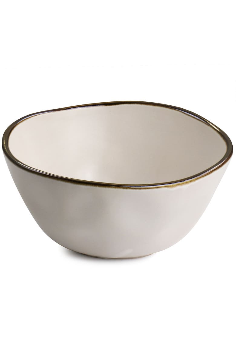 Elama Modern 16 Piece Stoneware Dinnerware Set, Alternate, color, White