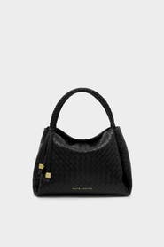 Katie Loxton Nova Woven Texture Top Handle Bag in Black