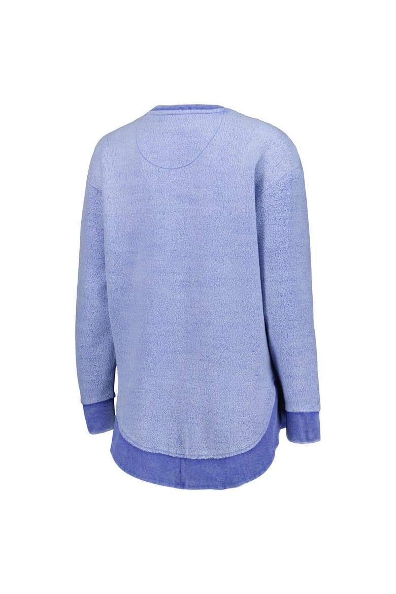 Women's Pressbox Royal Kansas Jayhawks Ponchoville Pullover Sweatshirt, Alternate, color, Royal