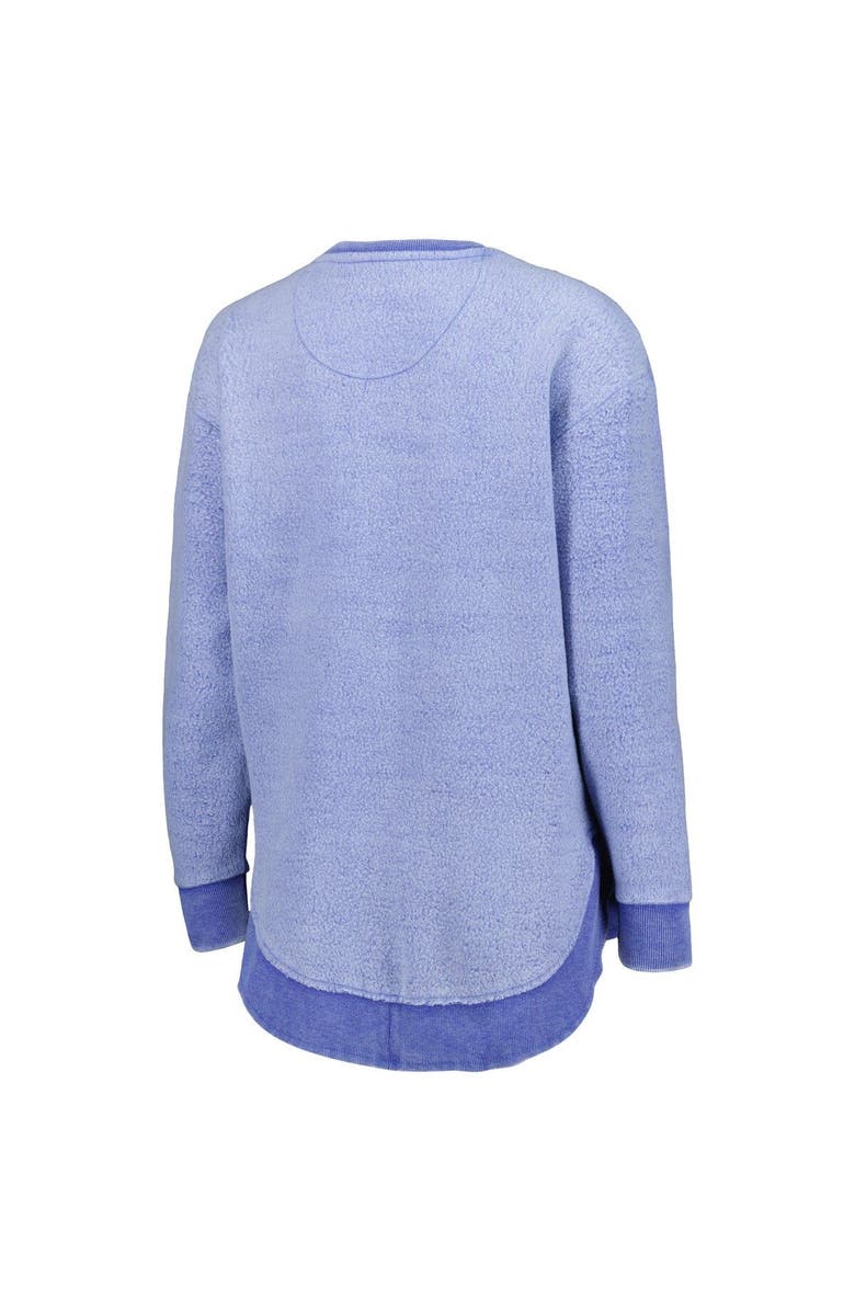 PRESSBOX Women's Pressbox Royal Kansas Jayhawks Ponchoville Pullover Sweatshirt, Alternate, color, Royal