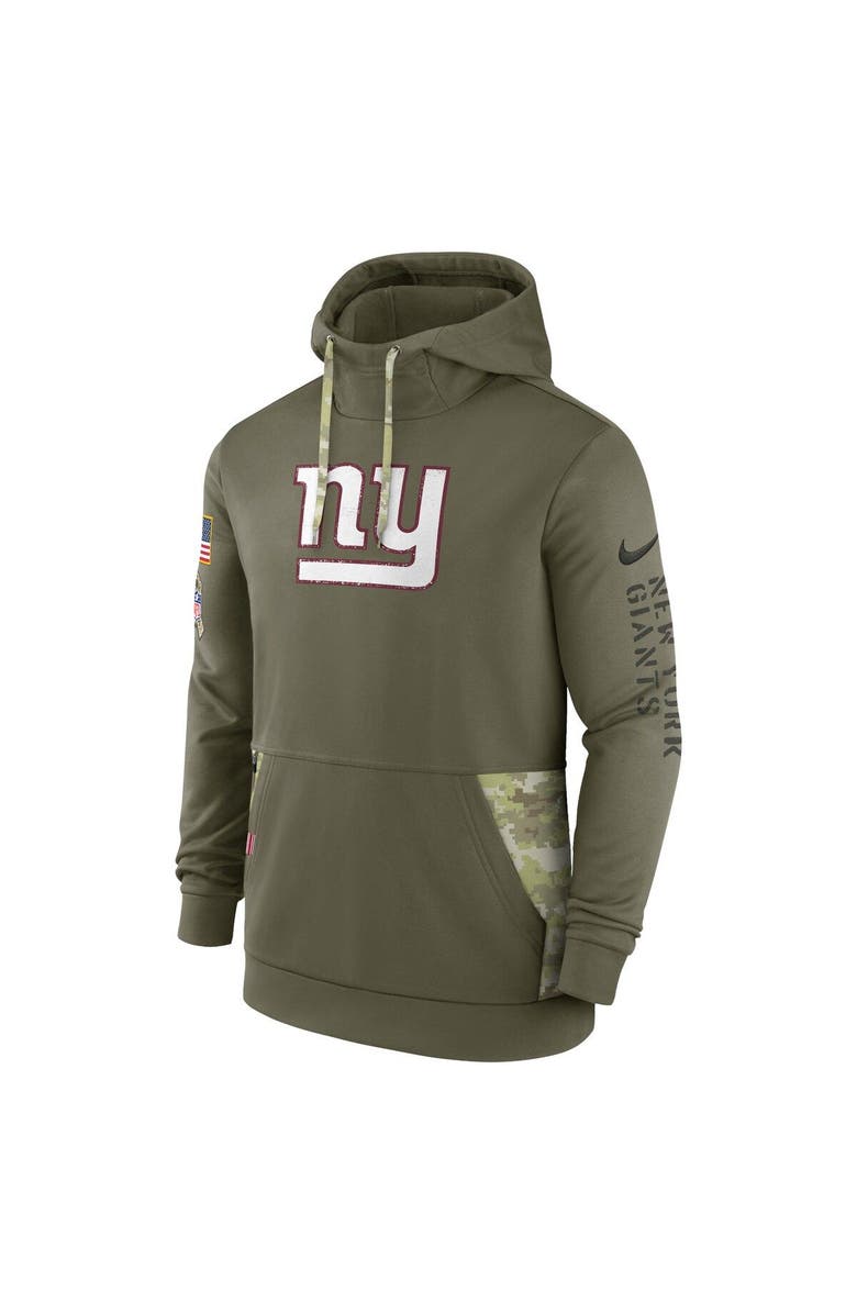 Nike Men's Nike Olive New York Giants 2022 Salute to Service Therma Performance Pullover Hoodie, Alternate, color, 