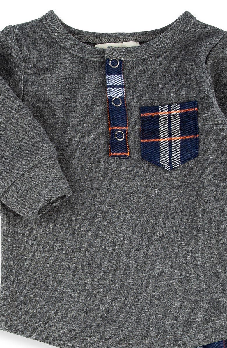 Miki Miette Brady Cotton Henley Top & Pants Set, Alternate, color, 