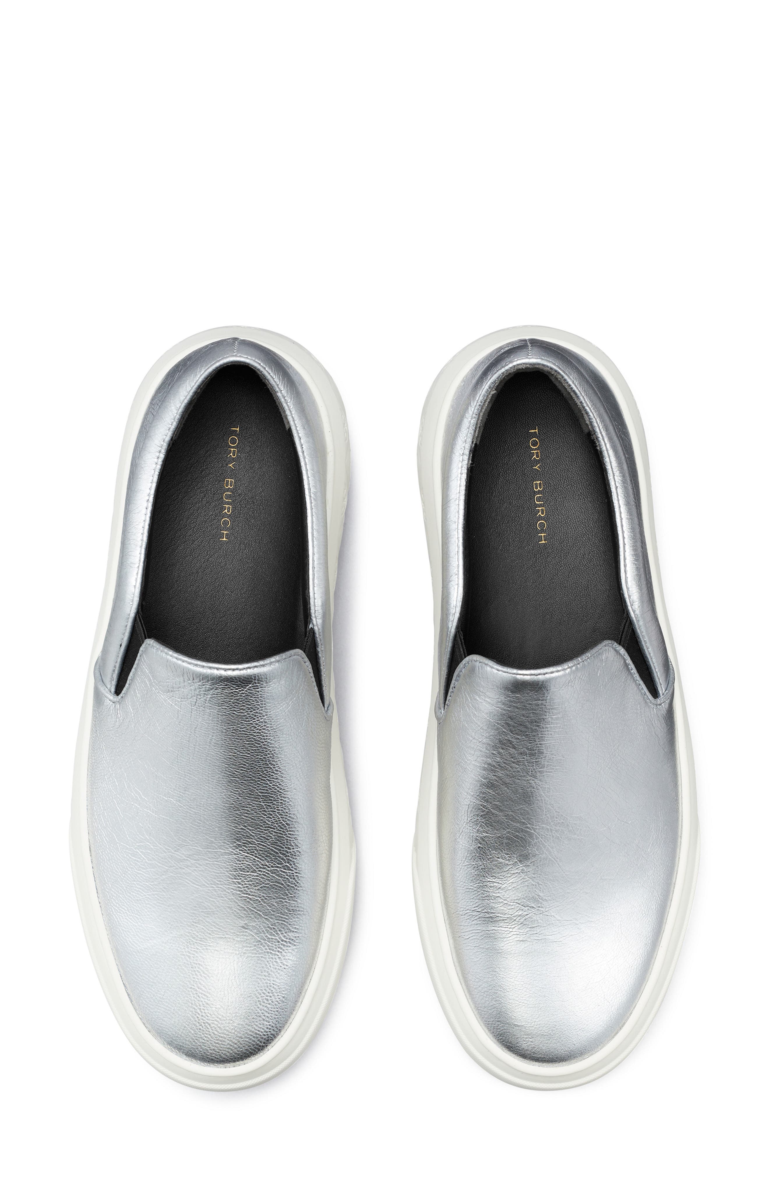 Tory Burch Ladybug Slip-On Platform Sneaker, Alternate, color, Silver