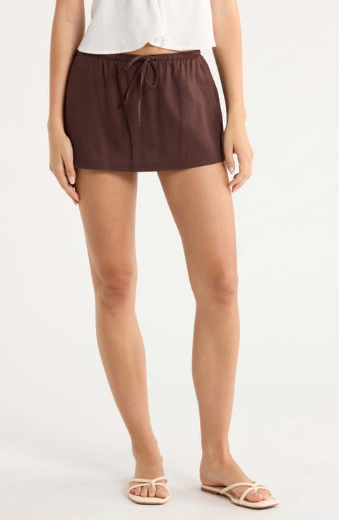 Tie Waist Miniskirt