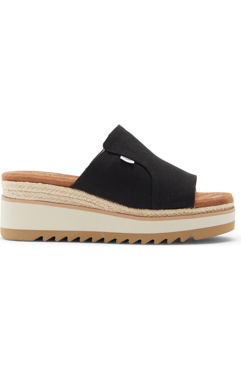 TOMS Adria Platform Wedge Sandal, Alternate, color, Black