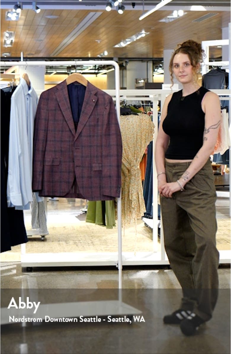 Midland Soft Constructed Plaid Wool & Silk Blend Sport Coat, sales video thumbnail