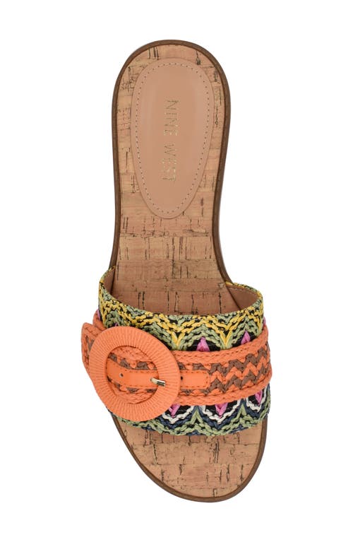 Nine West Pappy Slide Sandal In Orange