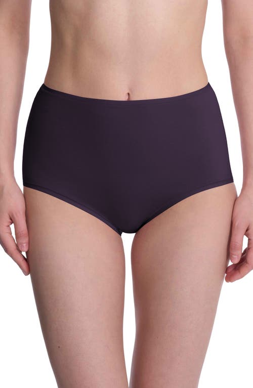 Natori Bliss Bare Cotton High Waist Briefs In Purple