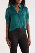 DKNY Jeans Puff Sleeve Button-Up Shirt