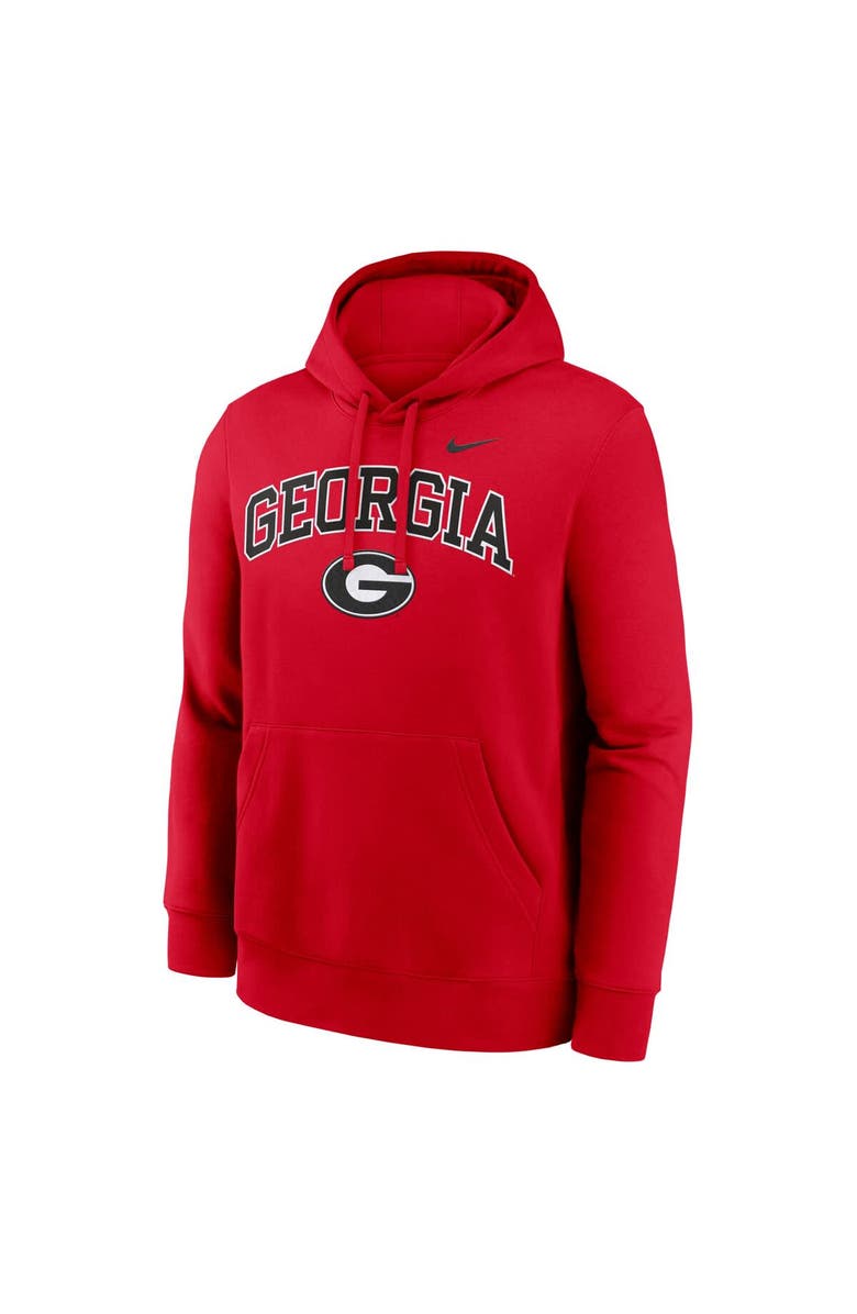 Nike Men's Nike Red Georgia Bulldogs Club Fleece Arch Pullover Hoodie, Alternate, color, Red