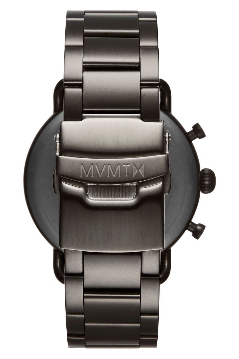 MVMT Blacktop Bracelet Watch, 47mm, Alternate, color, GUNMETAL/ GREEN/ GUNMETAL