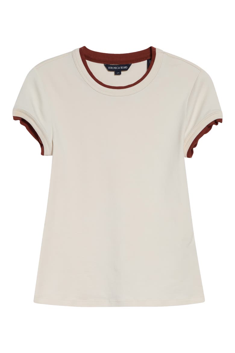Devin Short Sleeve Ringer T-Shirt, Alternate, color, WHITE RAISIN