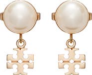 Tory Burch Small Moondance Imitation Pear Earrings