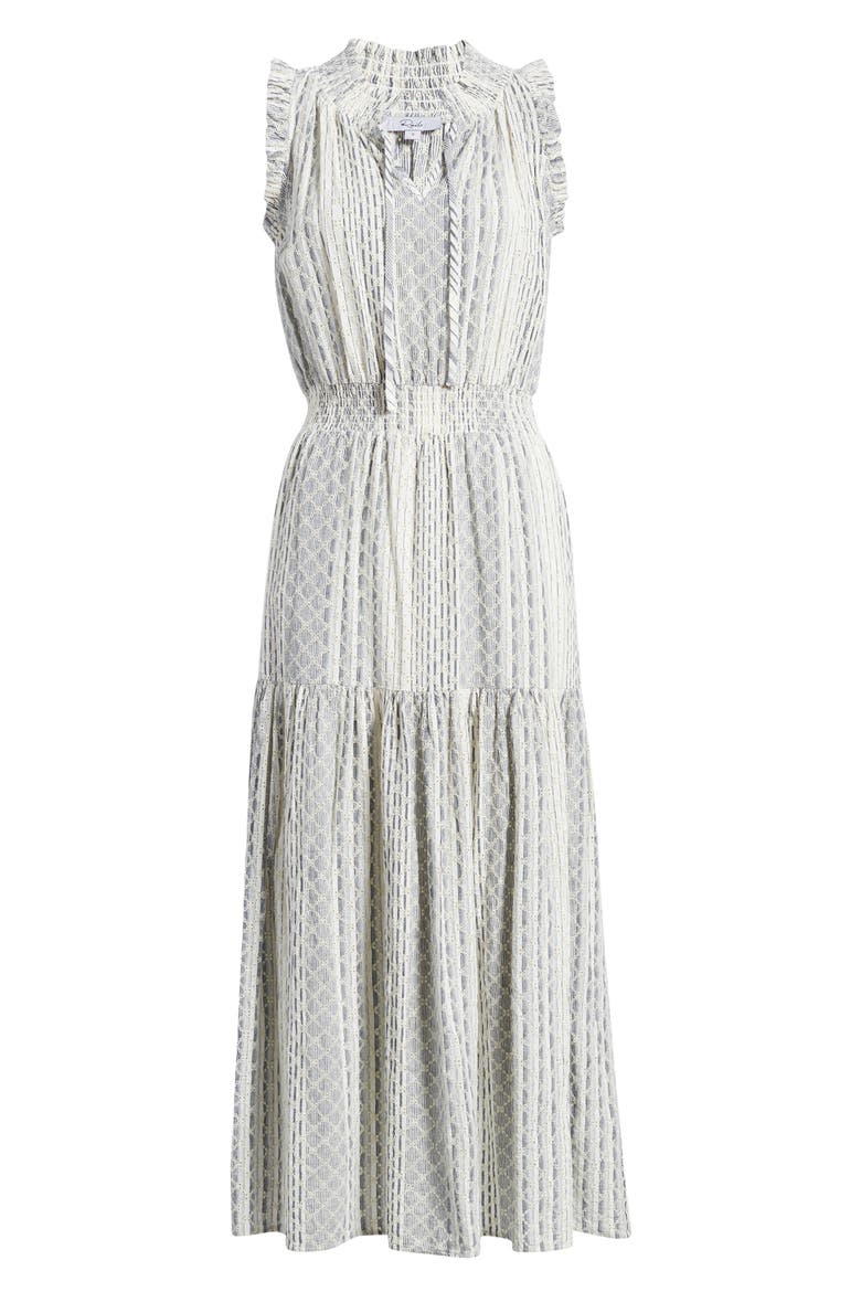 Alessi Embroidered Sleeveless Maxi Dress, Alternate, color, STRIPED EYELET