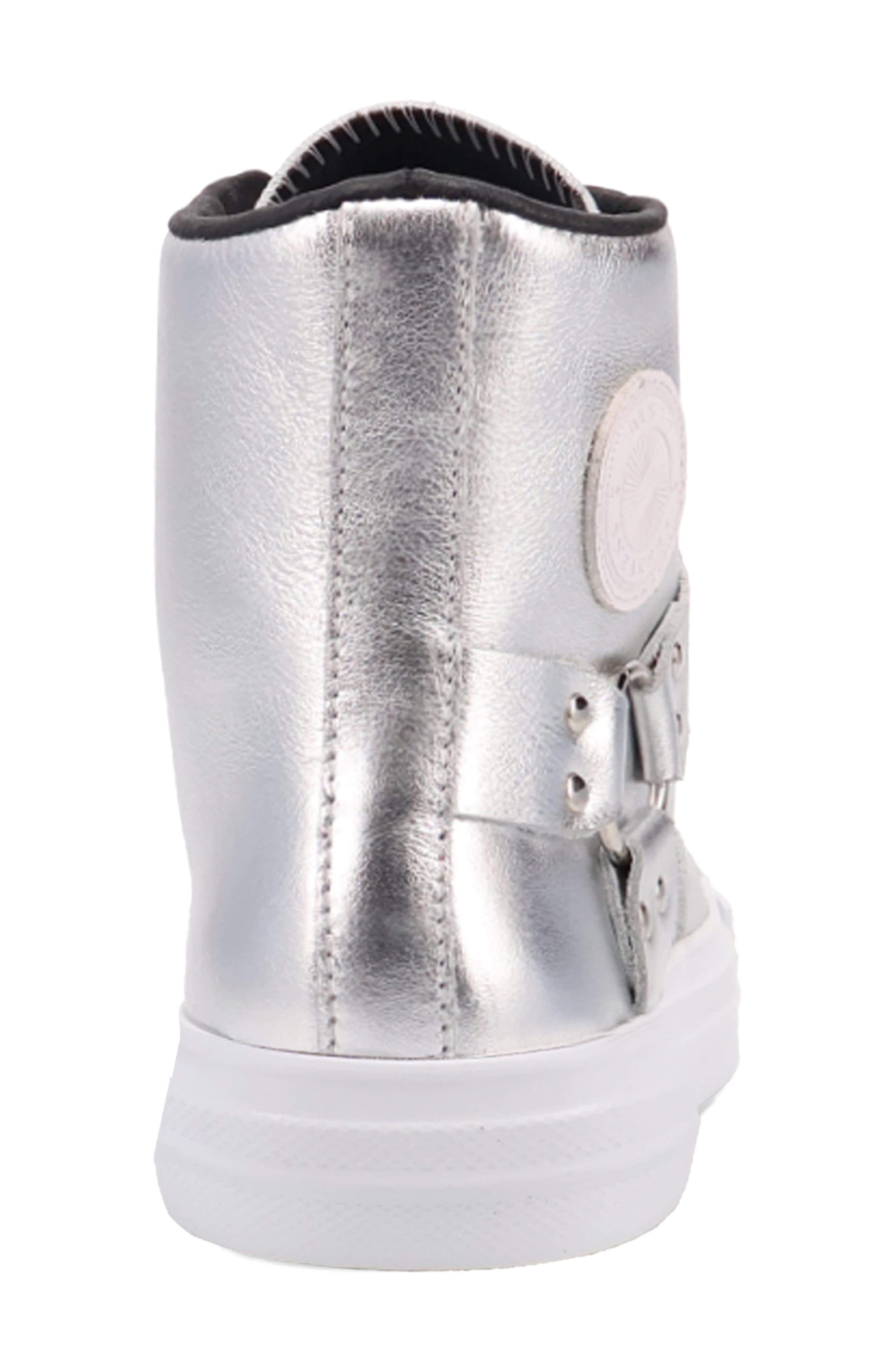 Dingo Knarly High Top Sneaker, Alternate, color, Silver