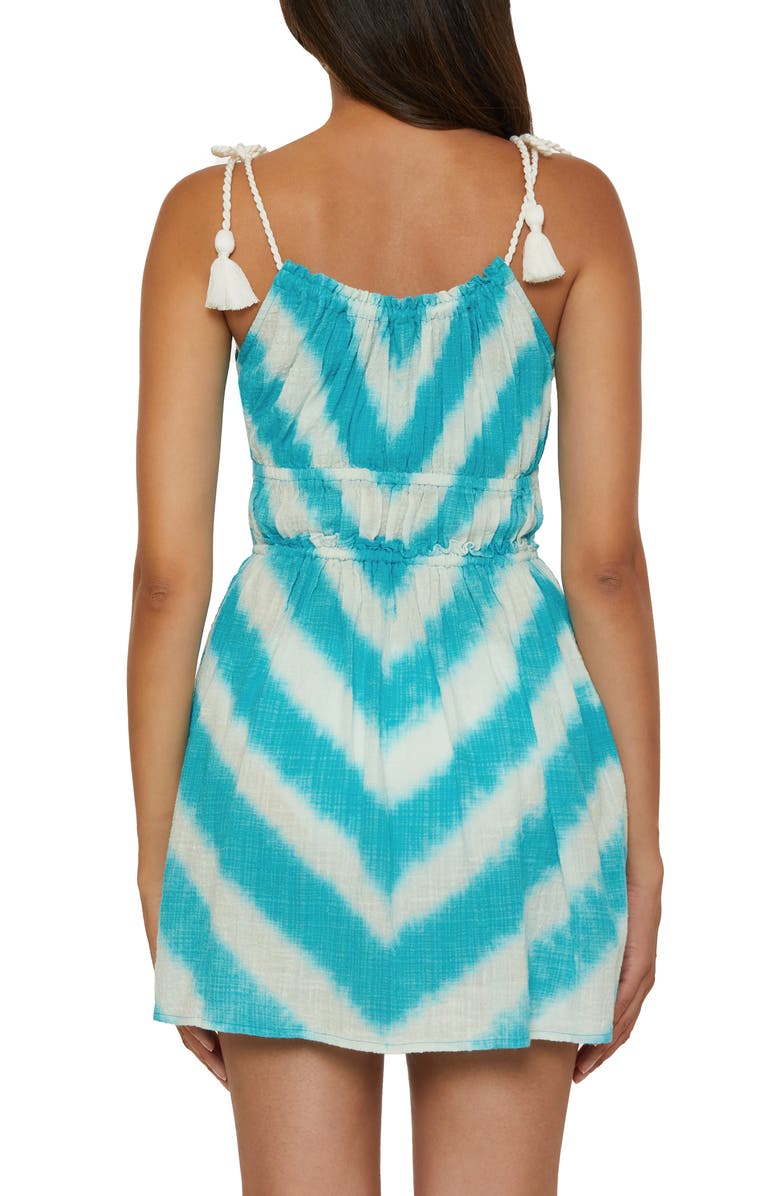 Lucky Brand Ibiza Tie Dye Cotton Blend Gauze Cover-Up Sundress, Alternate, color, 