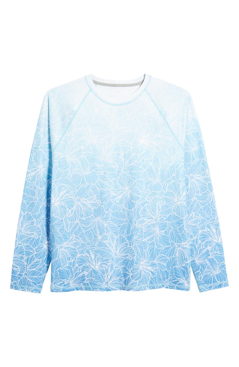 Tommy Bahama High Tide Hibiscus IslandZone<sup>®</sup> Floral Long Sleeve Rashguard, Alternate, color, Campanula