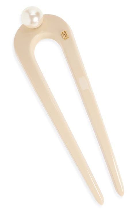 Faux Pearl Embellished French Hair Pin