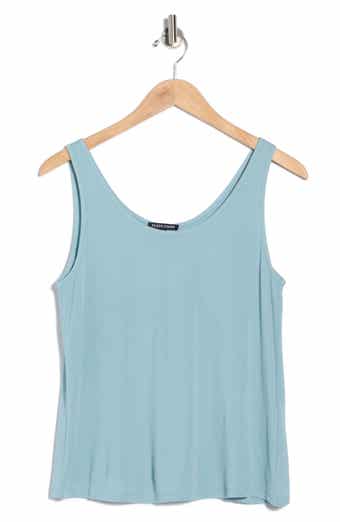 Eileen Fisher Slim Fit Scoop Neck Silk Tank
