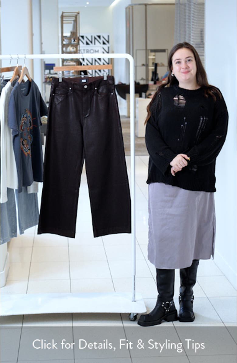 Anessa Coated Wide Leg Ankle Jeans, sales video thumbnail