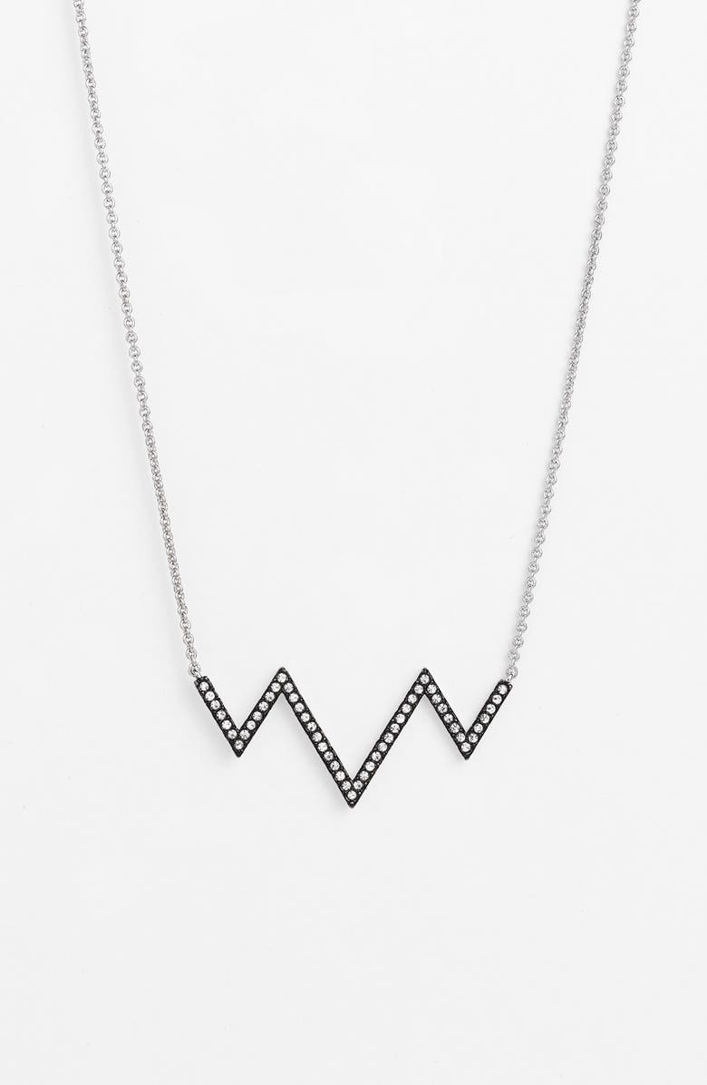 Nadri Chevron Pendant Necklace, Main, color, 