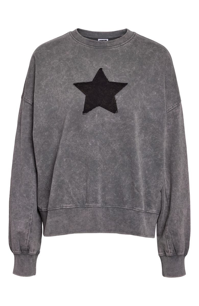 Noisy may Robin Star Appliqué Cotton Sweatshirt, Alternate, color,