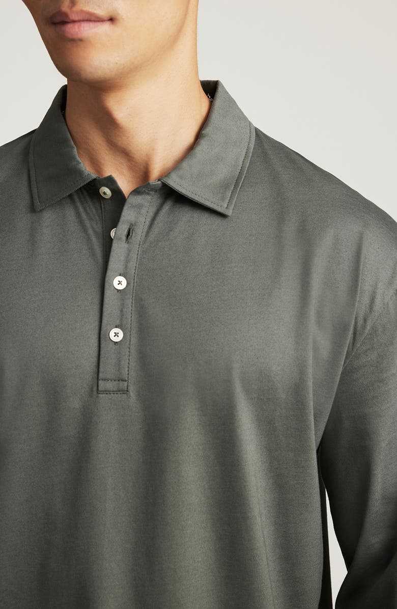 Mavi Jeans Long Sleeve Jersey Polo, Alternate, color, Urban Chic