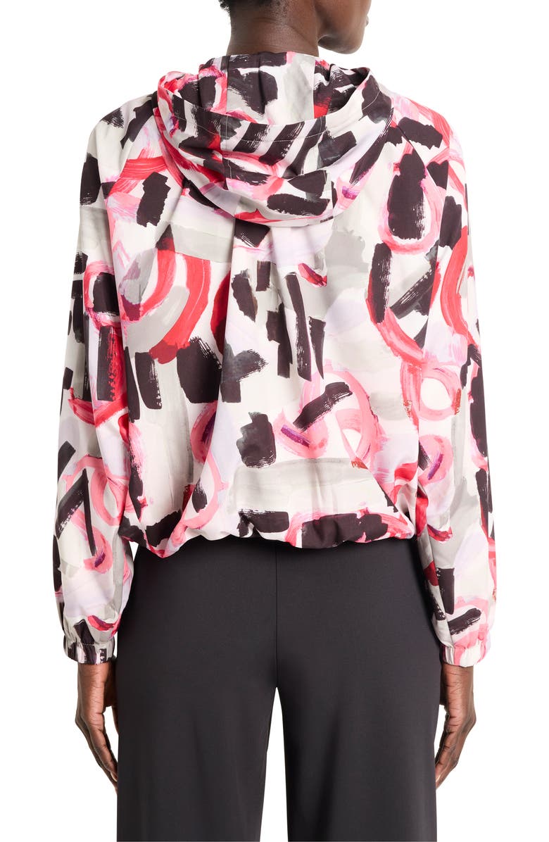 NZ ACTIVE by NIC+ZOE Graffiti Hooded Windbreaker, Alternate, color, Red Multi