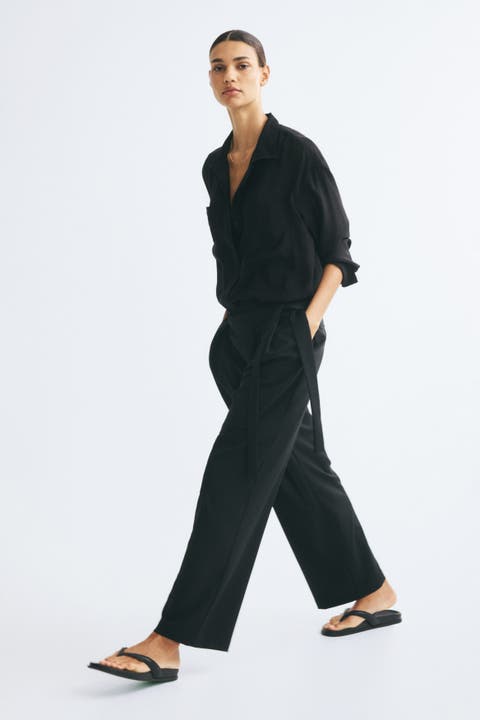Wrap-detail Pants
