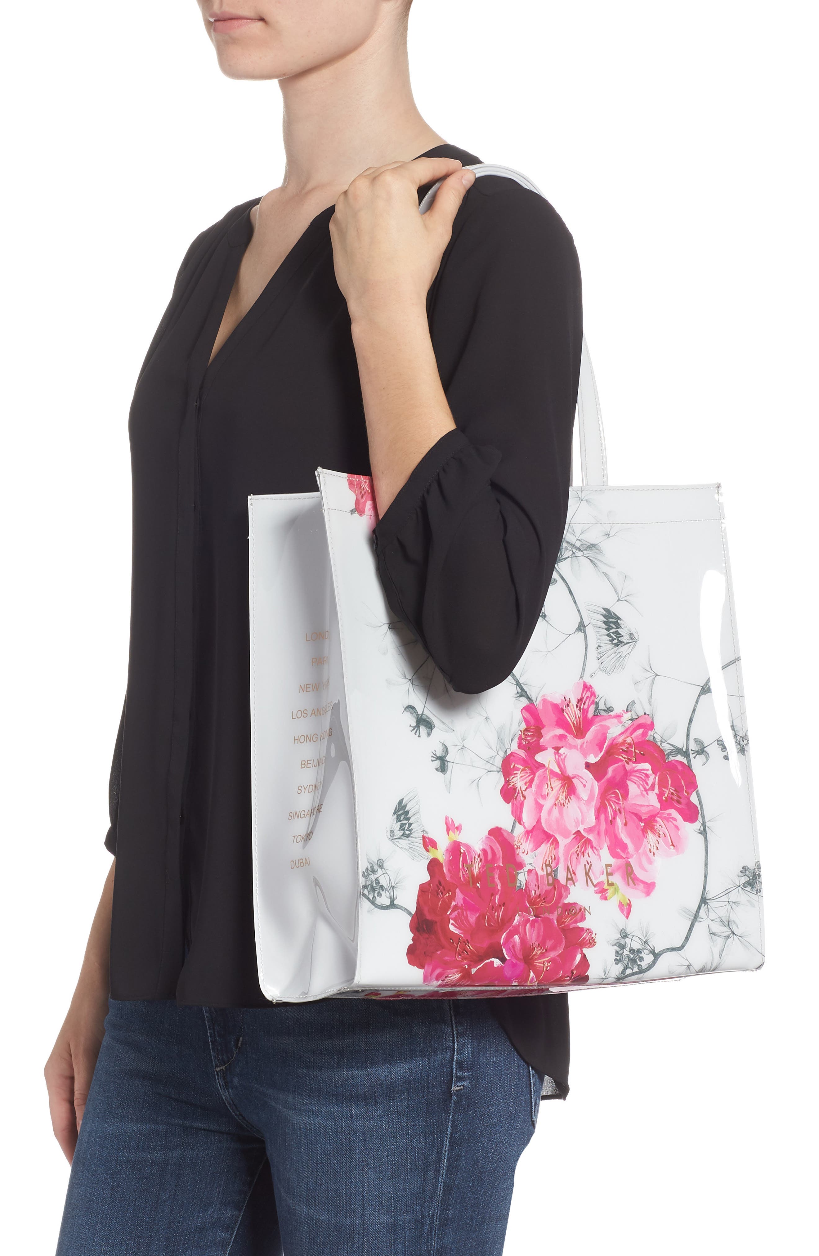 Ted Baker London Large Babylon Print Icon Tote, Alternate, color, 