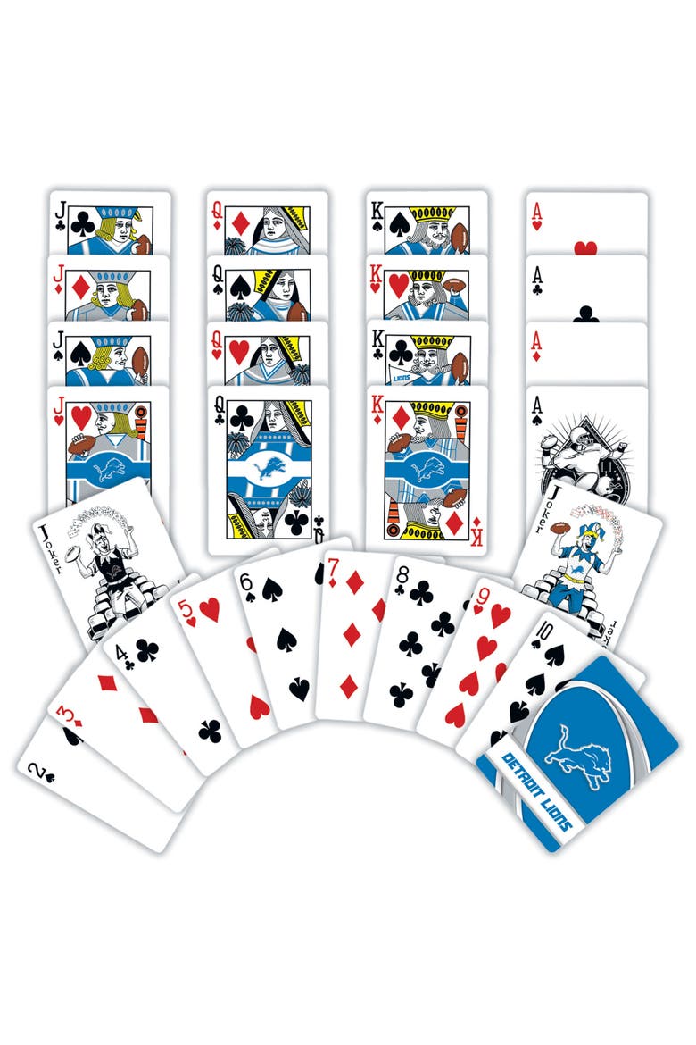 Detroit Lions Playing Cards, Alternate, color, Multicolor