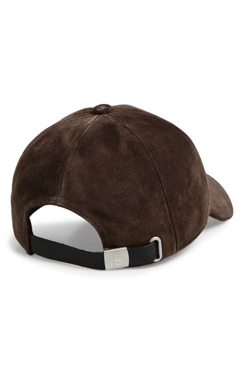 Rag & Bone Harlow Suede Baseball Cap In Brown