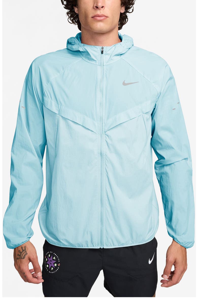 Stride Dri-FIT UV Hooded Running Jacket, Main, color, 474 G BLUE/REFSIL