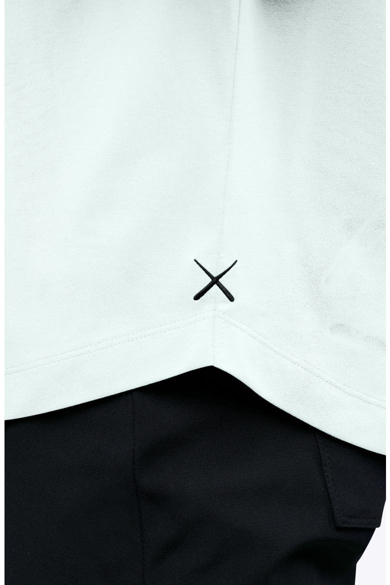 AO Curved Hem Short Sleeve Henley, Alternate, color, DIAPHONOUS
