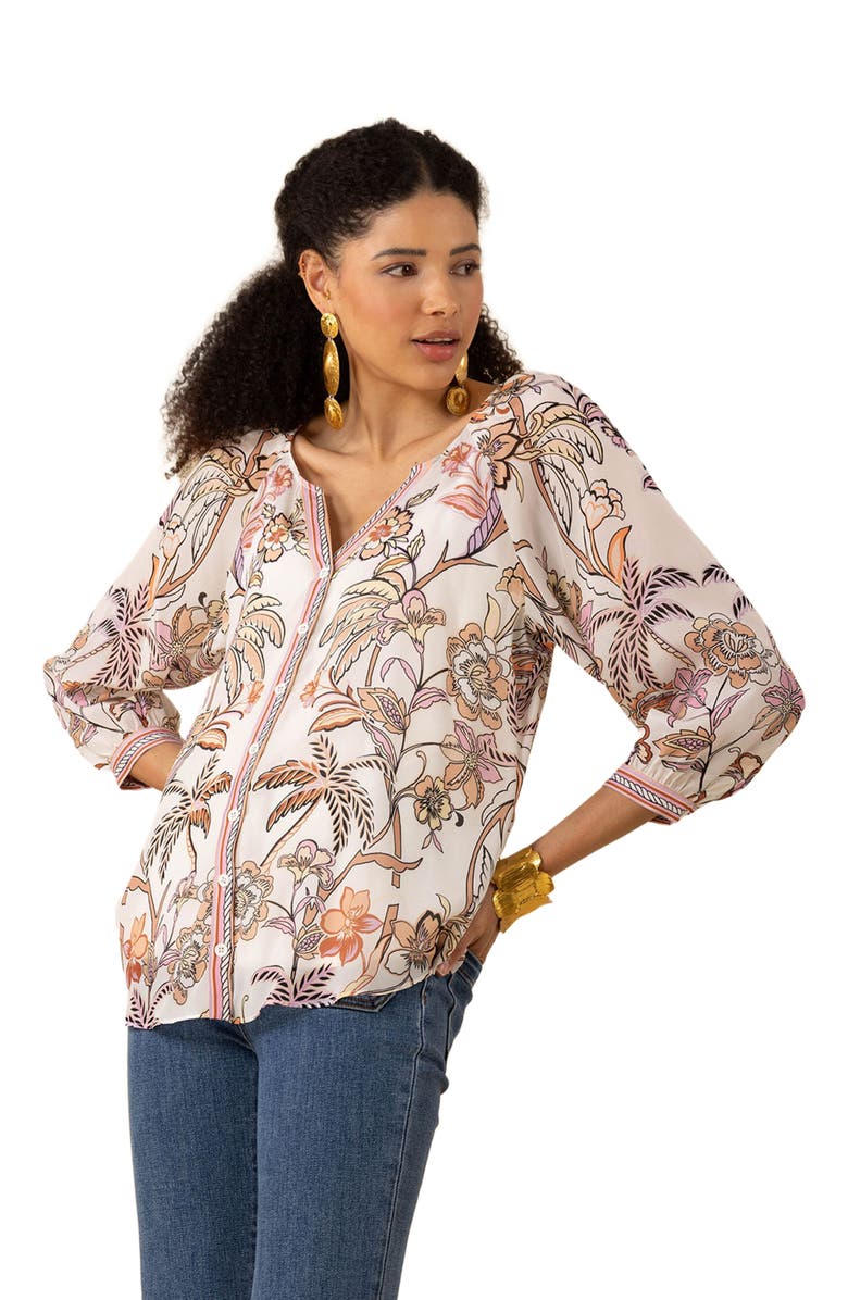 Hale Bob Freyja Silk Top, Alternate, color, 