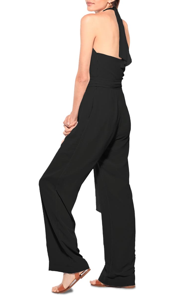 Joanna August August Scarlette Faux Wrap Chiffon Halter Jumpsuit, Alternate, color,